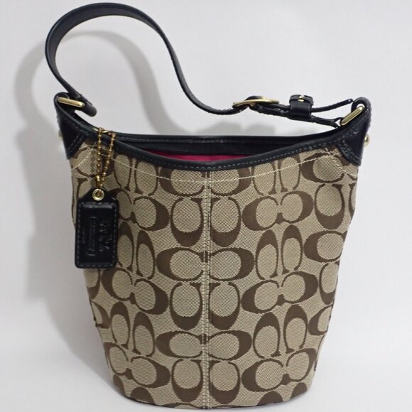 Pre-Loved Coach Mini Bleeker Canvas Bucket - Picture 1 of 6
